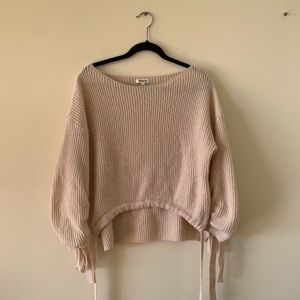 Blush Pink Cinch Sweater